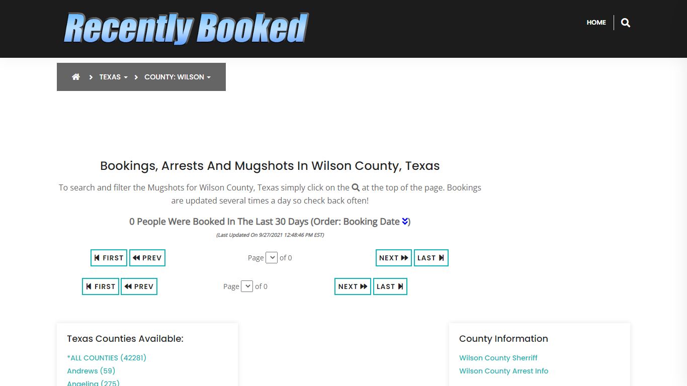 Bookings, Arrests and Mugshots in Wilson County, Texas - Recently Booked