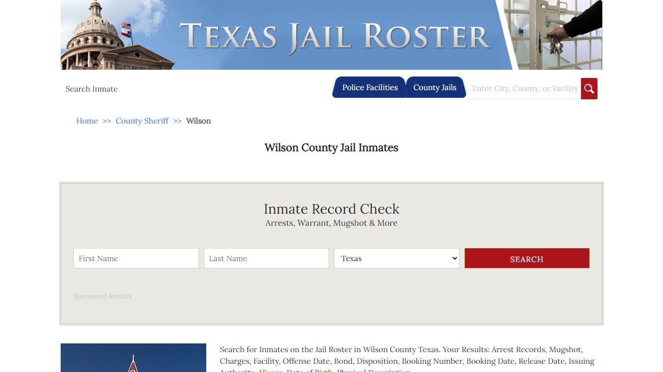 Wilson County Jail Inmates - Jail Roster Search